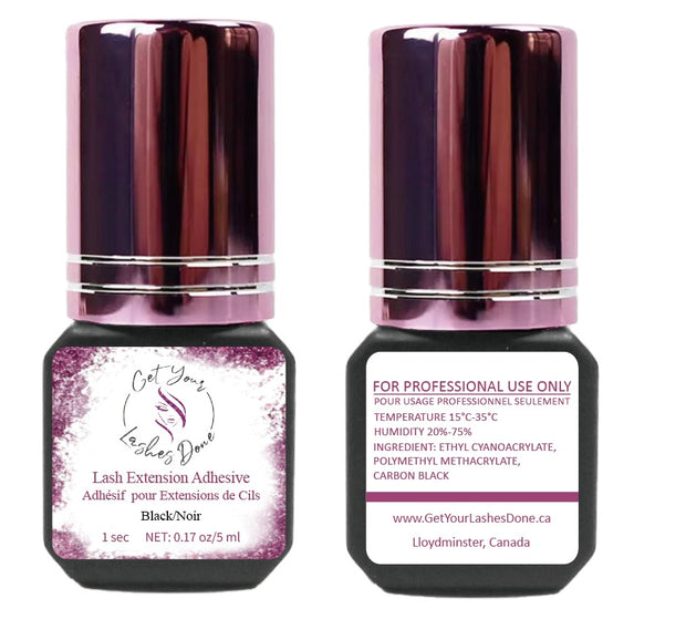 Black 1 Second Lash Extension Adhesive 5mL